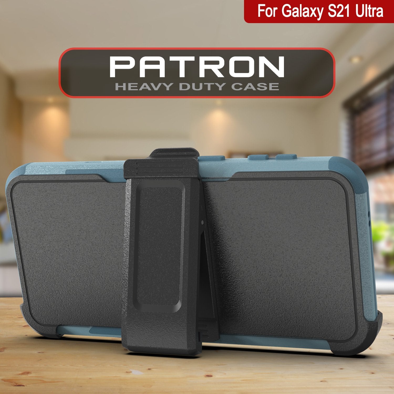 Punkcase for Galaxy S21 Ultra 5G Belt Clip Multilayer Holster Case [Patron Series] [Mint]
