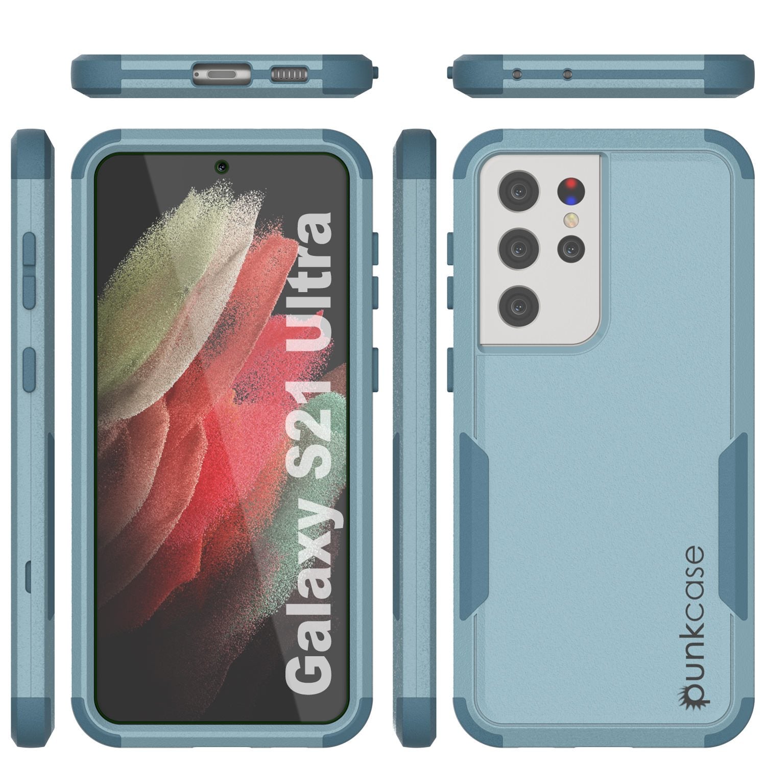 Punkcase for Galaxy S21 Ultra 5G Belt Clip Multilayer Holster Case [Patron Series] [Mint]