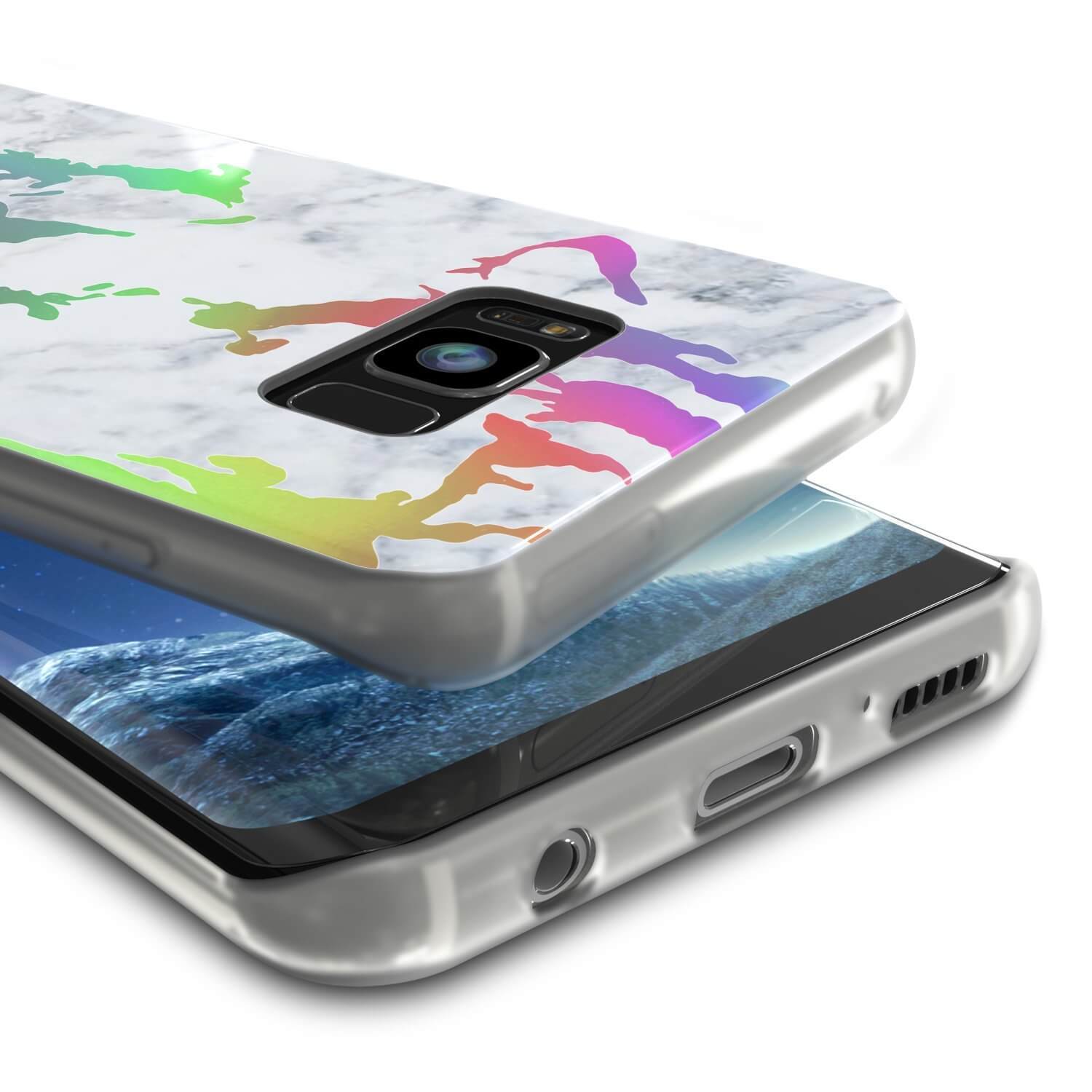 Punkcase Galaxy S8 Protective Full Body Marble Case | Blanco Marmo