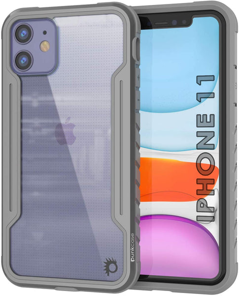 Punkcase iPhone 12 Mini ravenger Case Protective Military Grade Multilayer Cover [Grey]