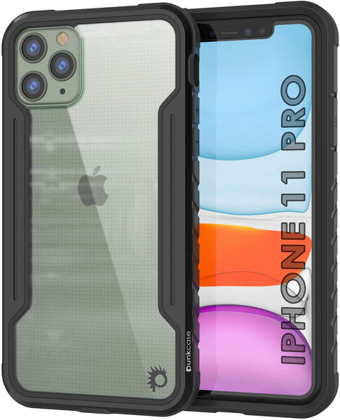 Punkcase iPhone 11 Pro ravenger Case Protective Military Grade Multilayer Cover [Black]