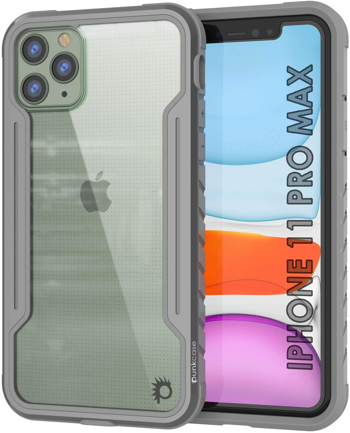Punkcase iPhone 12 Pro Max ravenger Case Protective Military Grade Multilayer Cover [Grey]