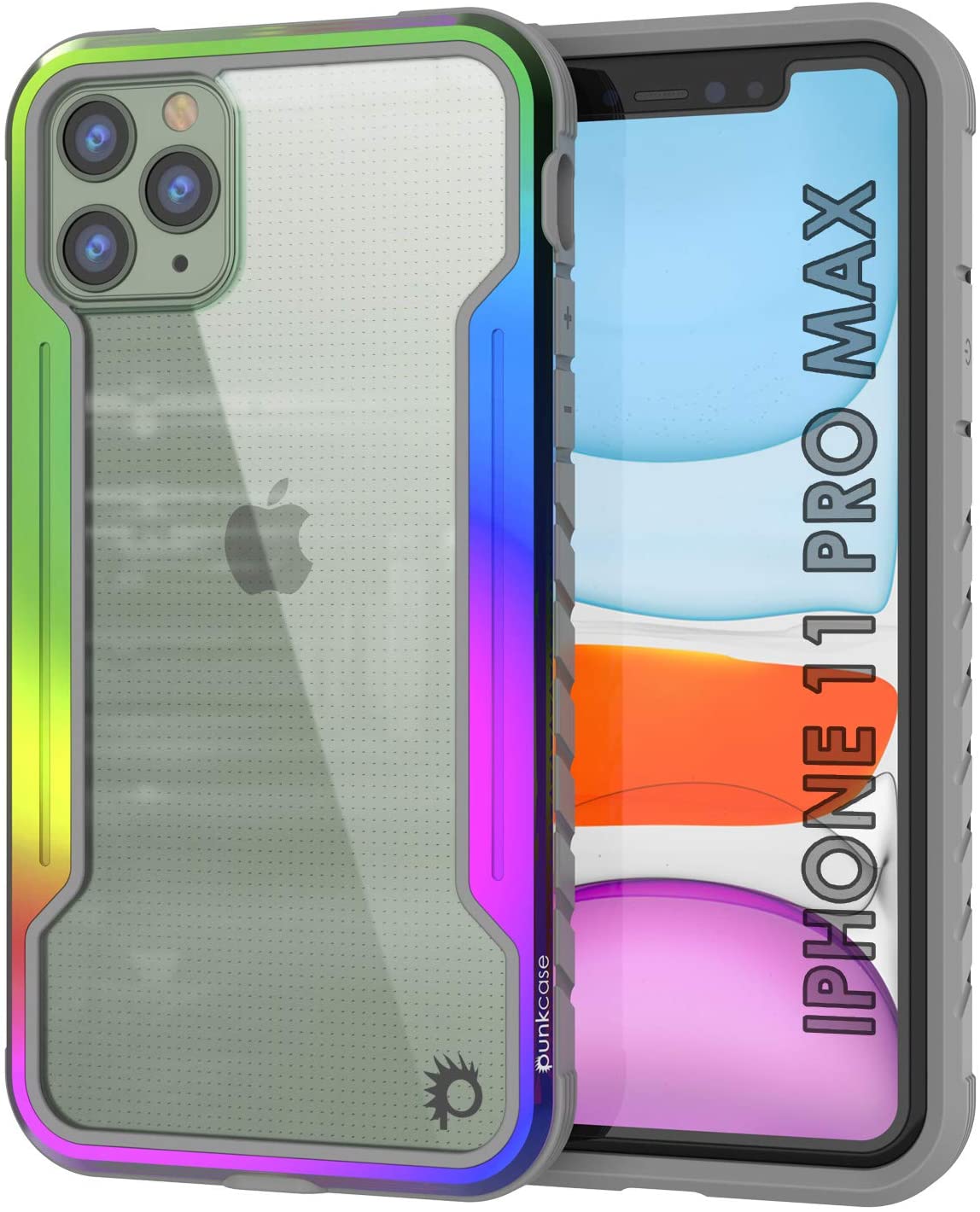 Punkcase iPhone 11 Pro Max ravenger Case Protective Military Grade Multilayer Cover [Rainbow]