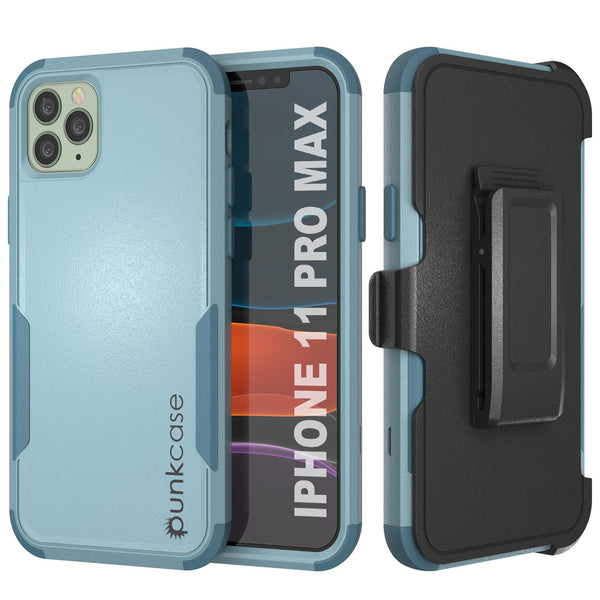 Punkcase for iPhone 11 Pro Max Belt Clip Multilayer Holster Case [Patron Series] [Mint]