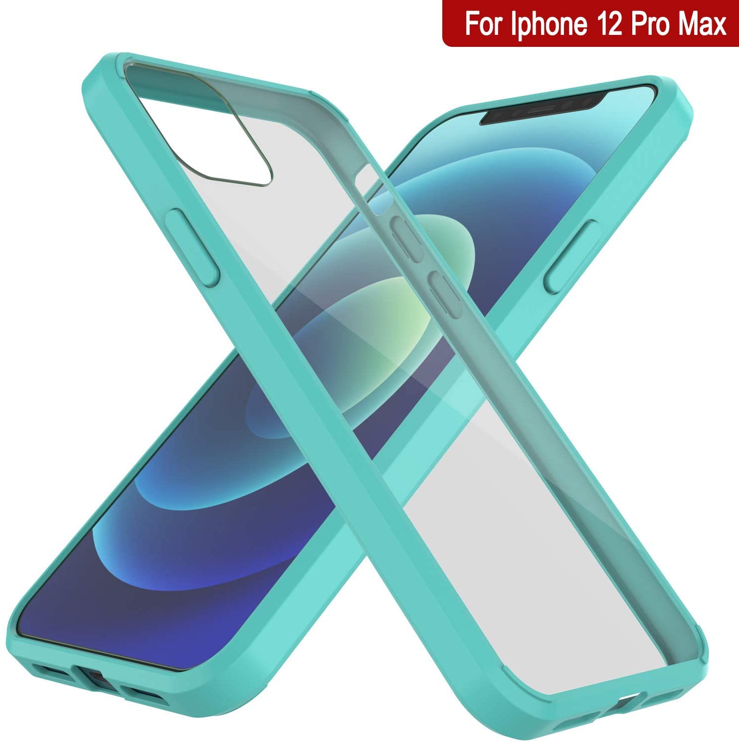 iPhone 12 Pro Max Case Punkcase® LUCID 2.0 Teal Series w/ PUNK SHIELD Screen Protector | Ultra Fit
