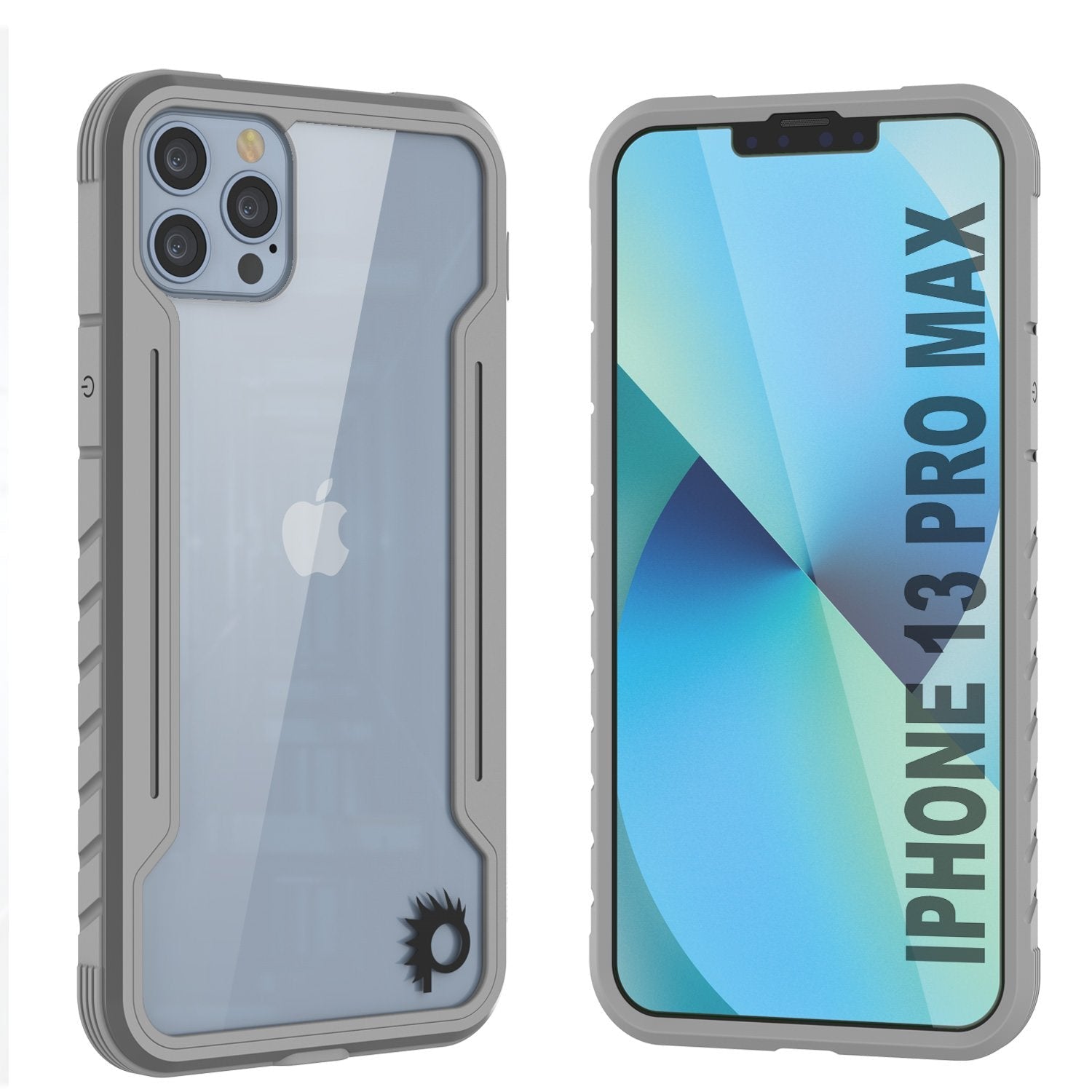 Punkcase iPhone 13 Pro Max ravenger Case Protective Military Grade Multilayer Cover [Grey]