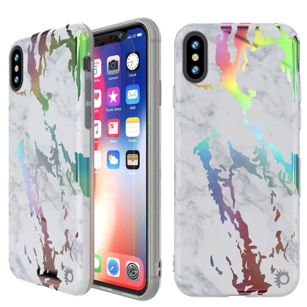 Punkcase iPhone X Protective Full Body Marble Case | Blanco Marmo
