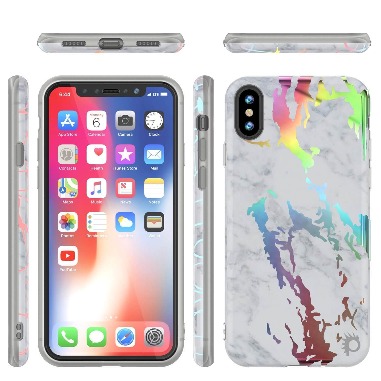 Punkcase iPhone X Protective Full Body Marble Case | Blanco Marmo