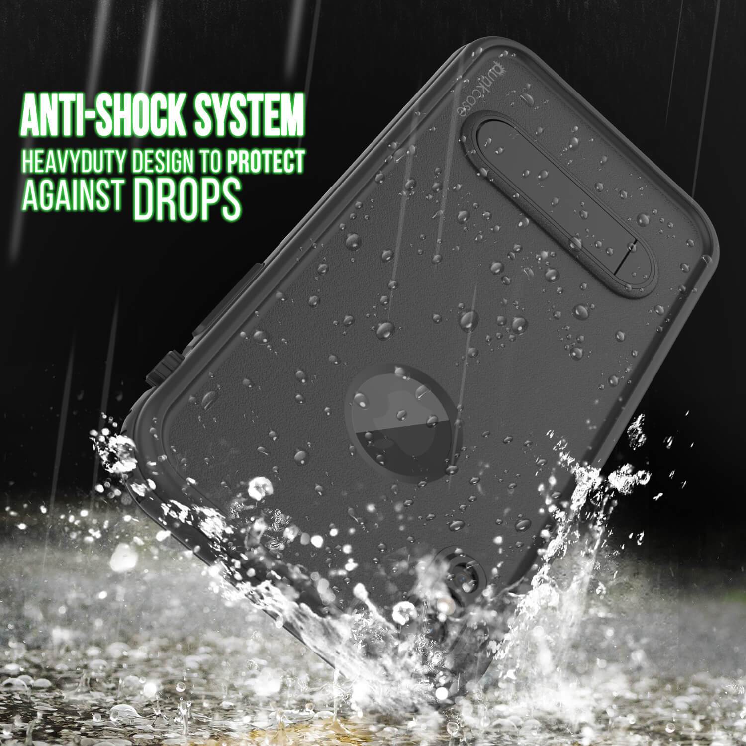 iPhone XR Waterproof Case, Punkcase [KickStud Series] Armor Cover [Black]