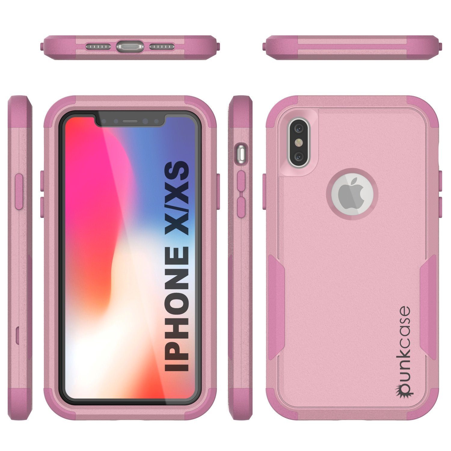 Punkcase for iPhone X Belt Clip Multilayer Holster Case [Patron Series] [Pink]