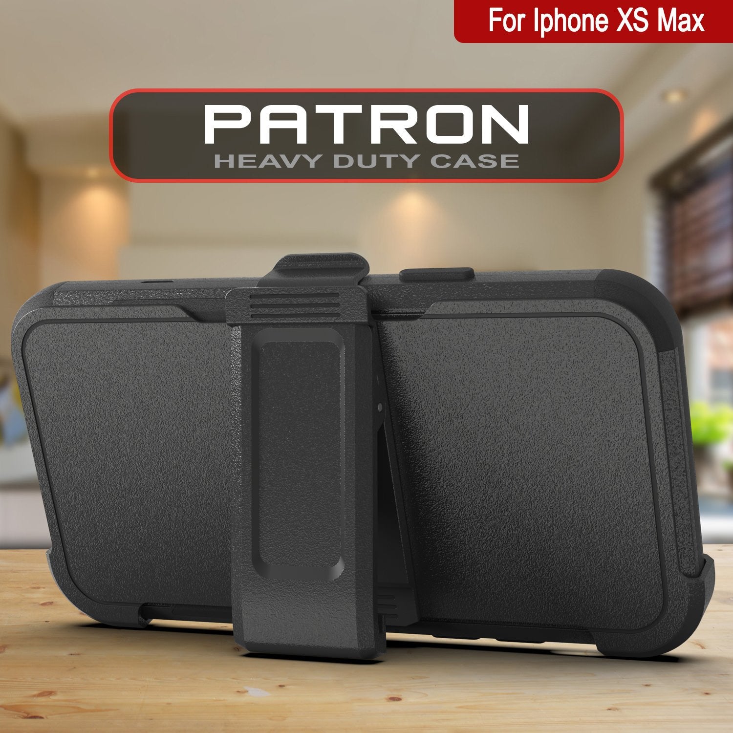 Punkcase for iPhone XS Max Belt Clip Multilayer Holster Case [Patron Series] [Black]