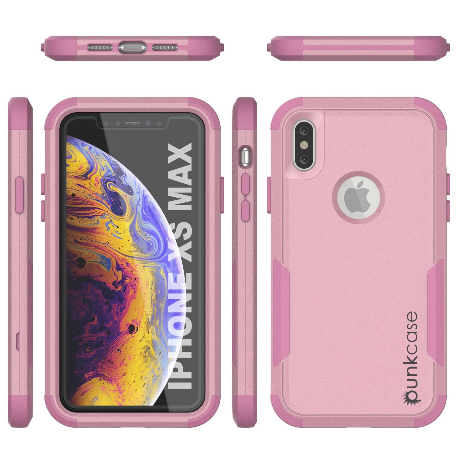 Punkcase for iPhone XS Max Belt Clip Multilayer Holster Case [Patron Series] [Pink]