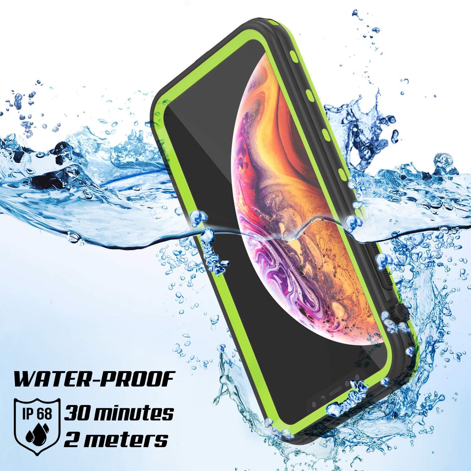 iPhone XS Max Waterproof Case, Punkcase [KickStud Series] Armor Cover [Light-Green]
