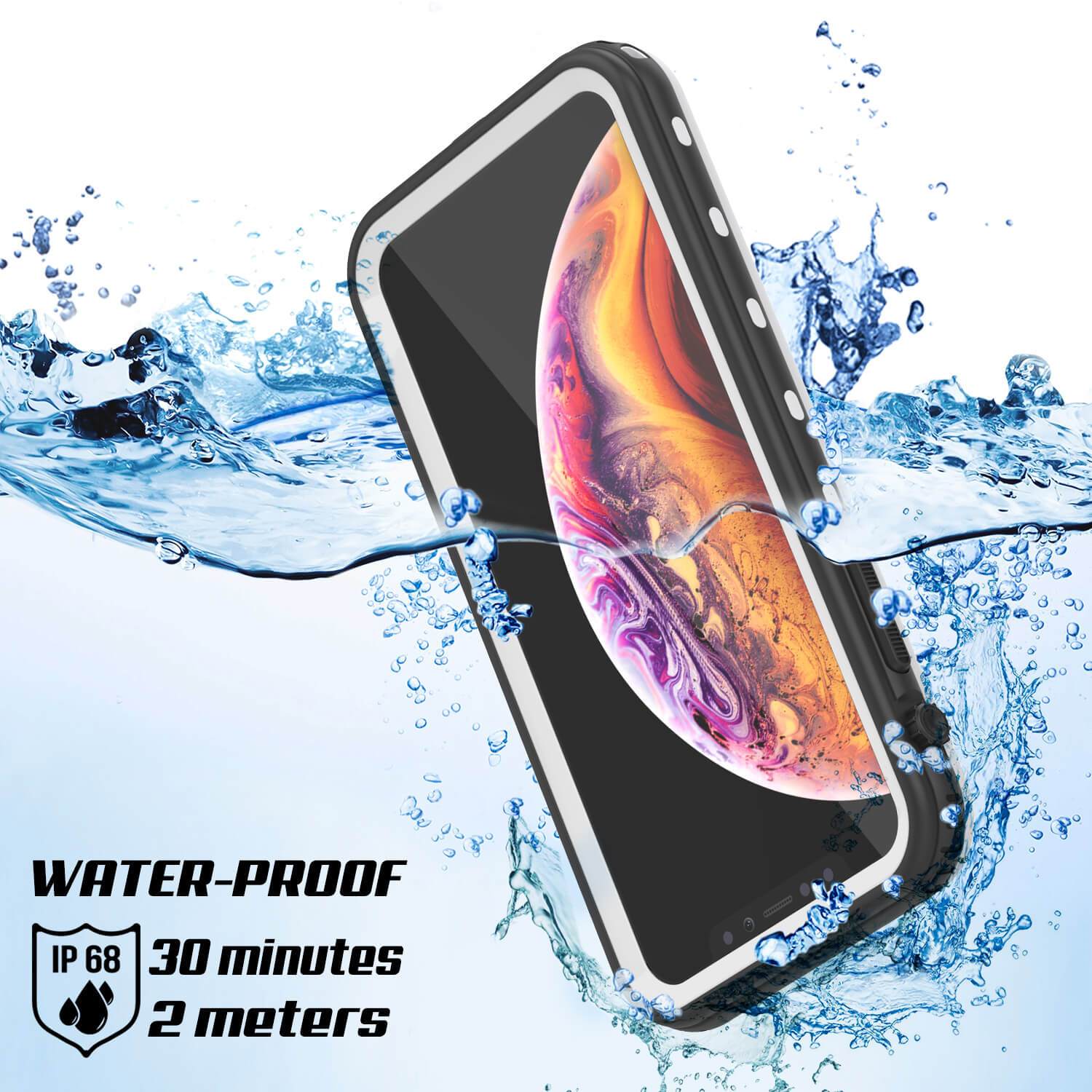 iPhone XS Waterproof Case, Punkcase [KickStud Series] Armor Cover [White]