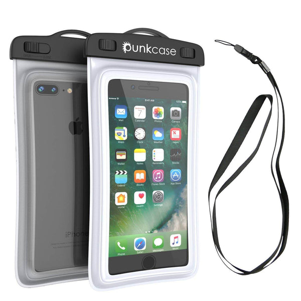 Waterproof Phone Pouch, PunkBag Universal Floating Dry Case Bag for most Cell Phones [White]