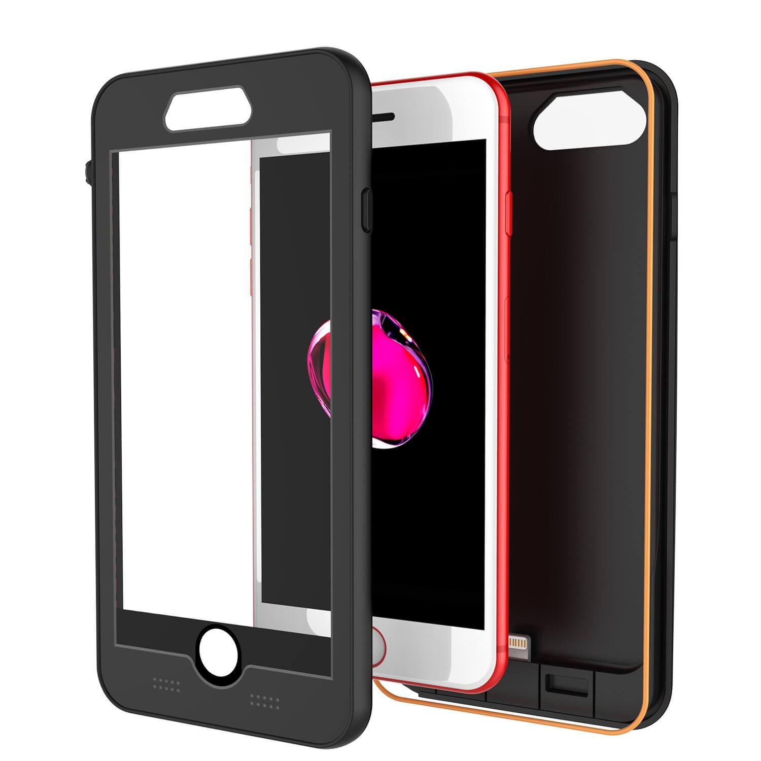 PunkJuice iPhone 6+ Plus/6s+ Plus Battery Case Black - Waterproof Power Juice Bank w/ 4300mAh