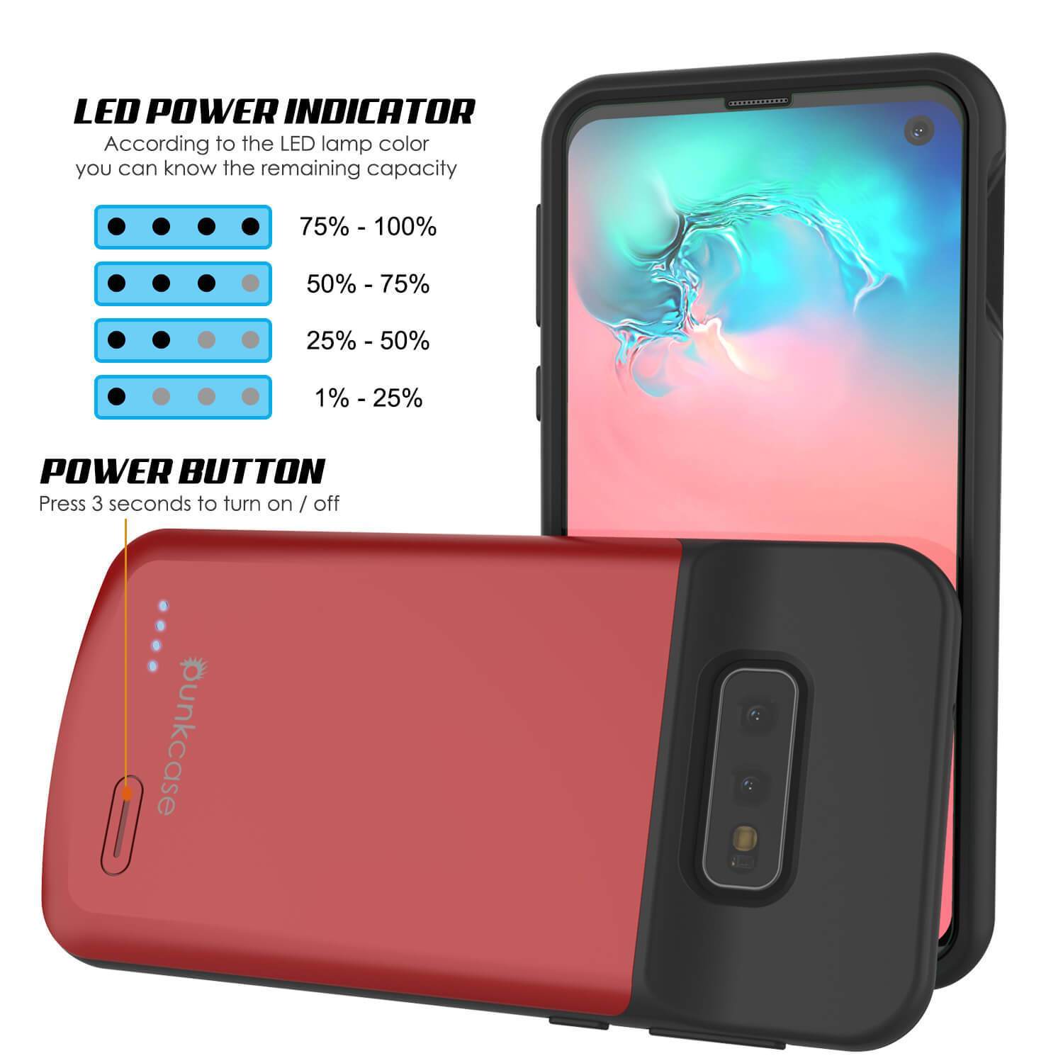 PunkJuice S10e Battery Case Red - Fast Charging Power Juice Bank with 4700mAh