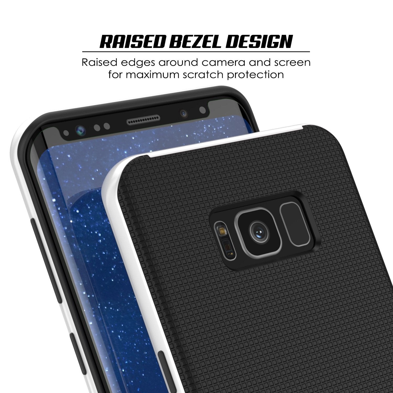 Galaxy S8 Case, PunkCase Stealth White Series Hybrid 3-Piece Shockproof Dual Layer Cover