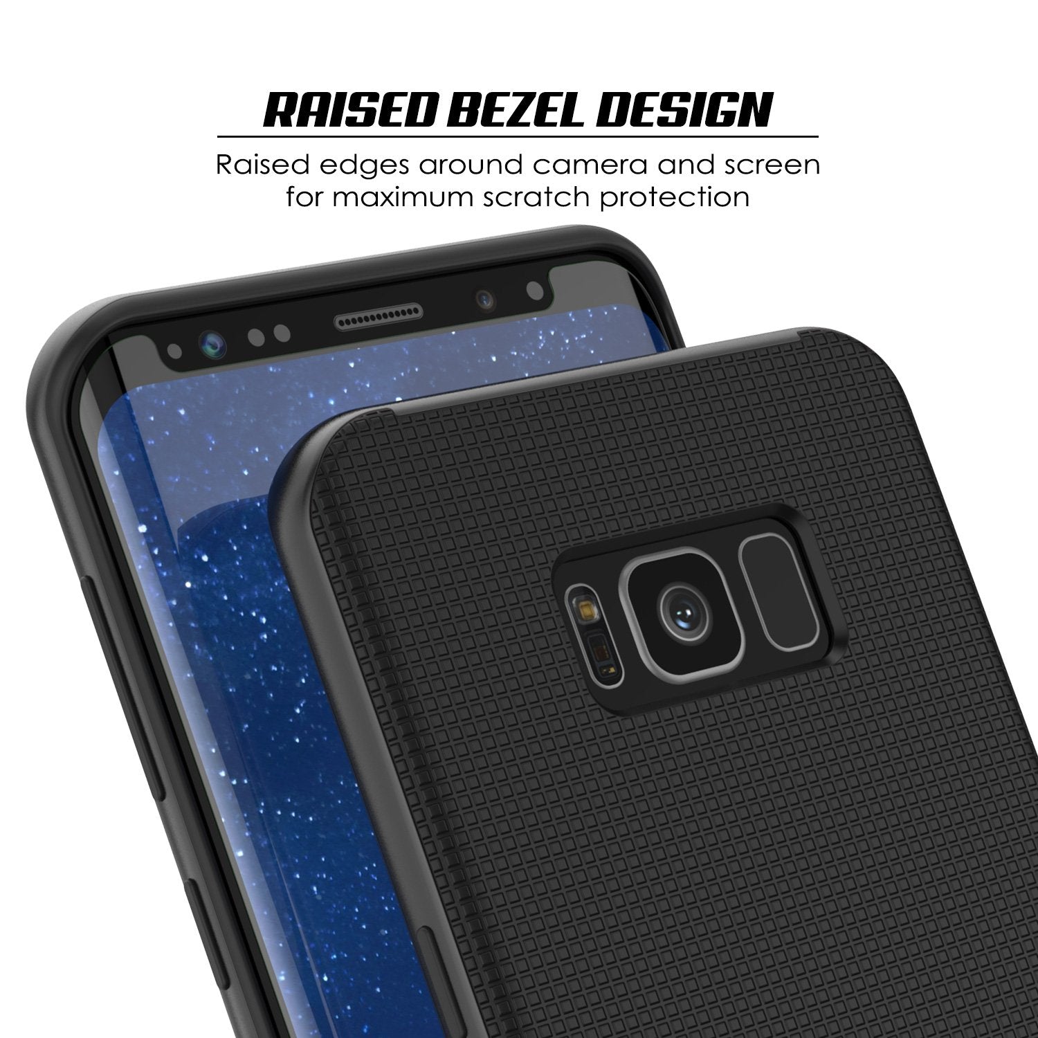 Galaxy S8 Case, PunkCase Stealth Black Series Hybrid 3-Piece Shockproof Dual Layer Cover