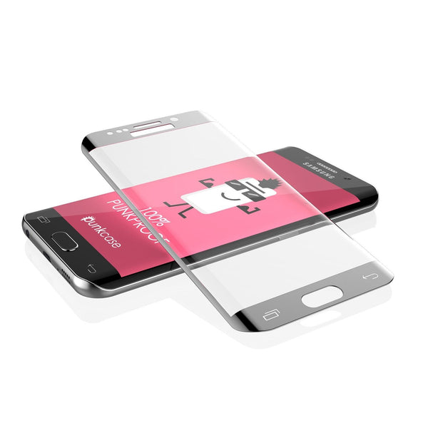 Galaxy S7 Silver Screen Protector, Punkcase Glass SHIELD Tempered Glass Protector 0.33mm Thick 9H