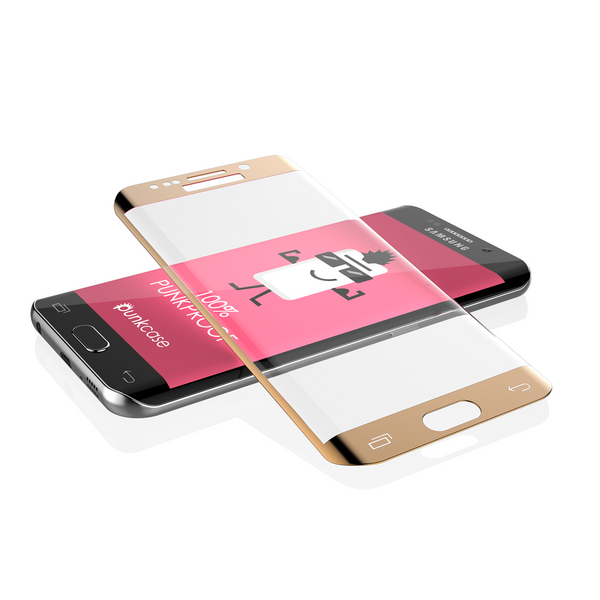 Galaxy S7 Gold Screen Protector, Punkcase Glass SHIELD Tempered Glass Protector 0.33mm Thick 9H