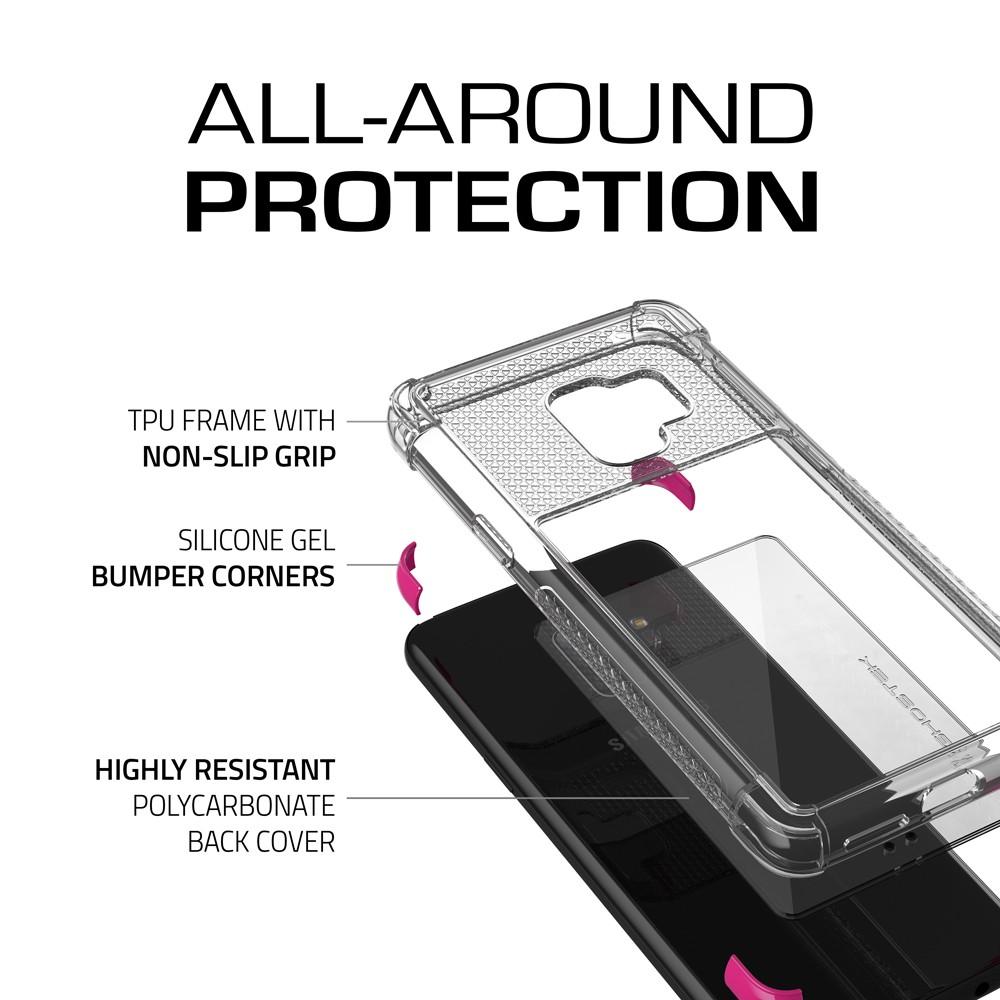 Galaxy S9 Clear Protective Case | Covert 2 Series [Pink]