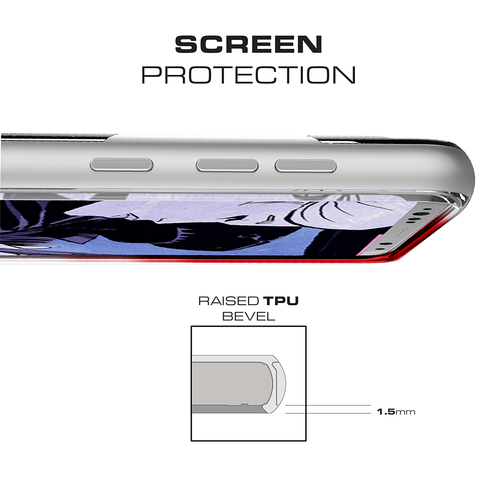 Galaxy S9+ Plus Clear Protective Case | Cloak 3 Series [Red]