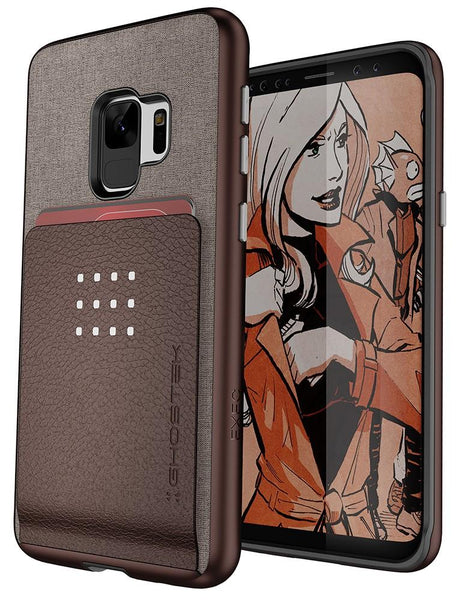 Galaxy S9 Protective Wallet Case | Exec 2 Series [Brown]