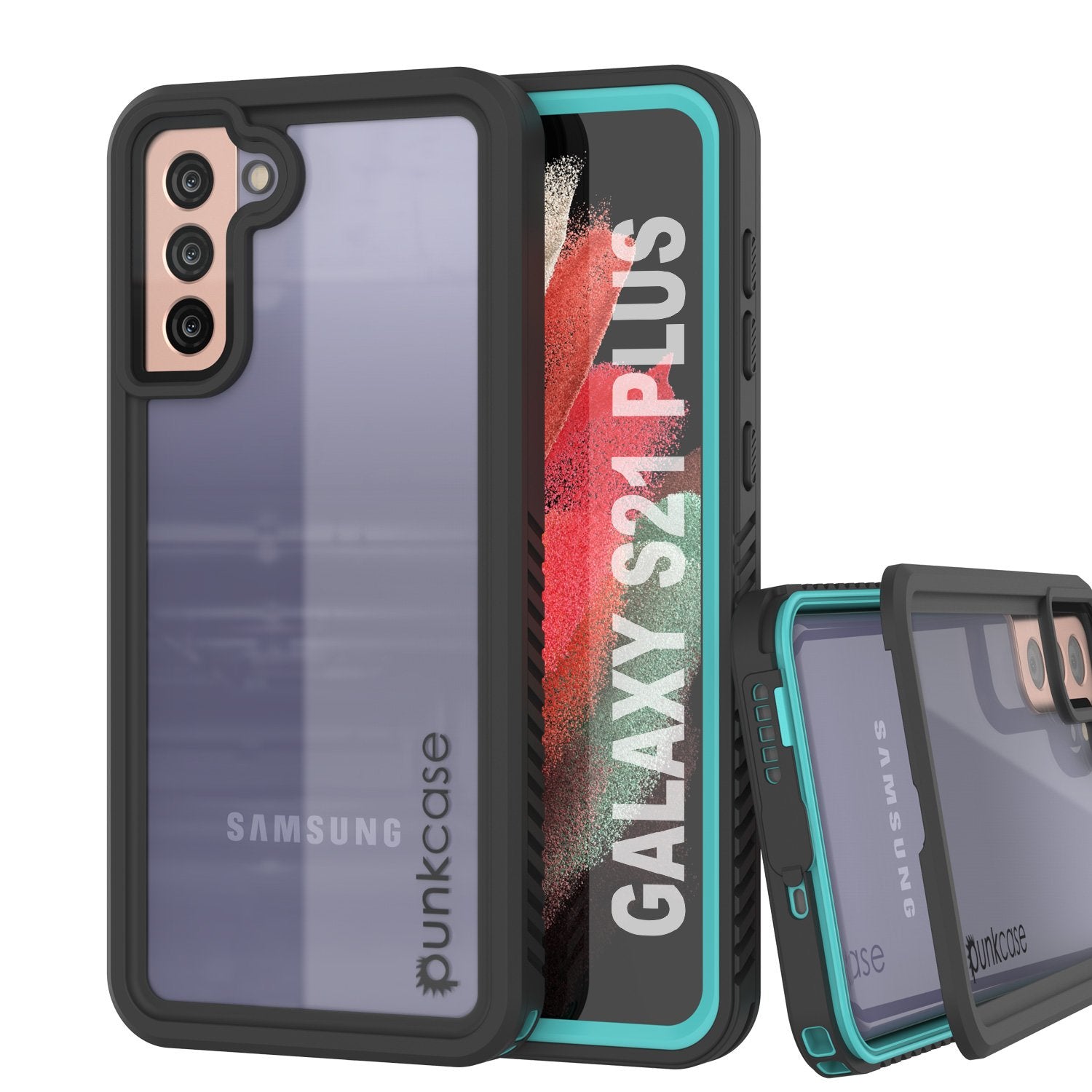 Galaxy S21+ Plus Water/Shock/Snowproof [Extreme Series]  Screen Protector Case [Teal]