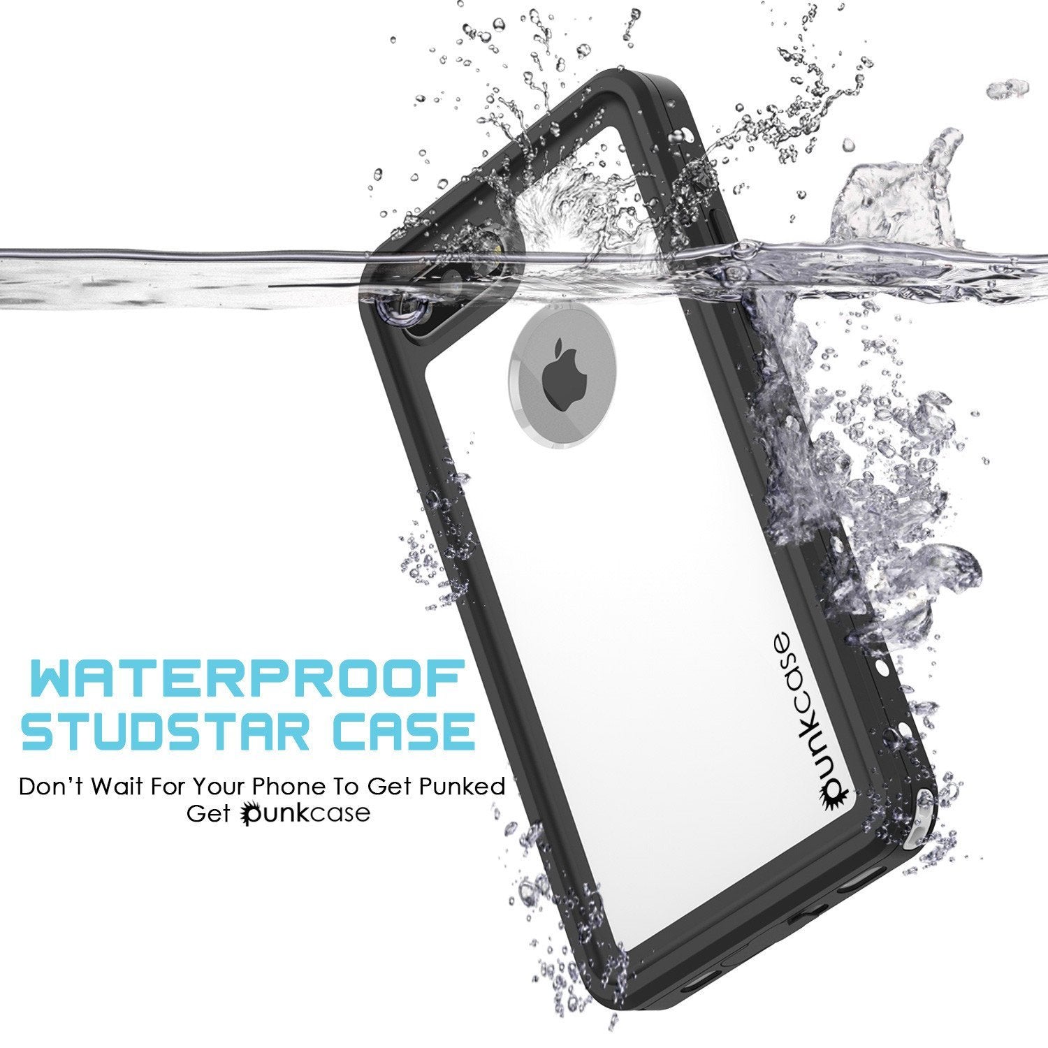 iPhone 8+ Plus Waterproof Case, Punkcase [StudStar] [White] [Slim Fit] [IP68 Certified] [Shockproof] [Dirtproof] Armor Cover
