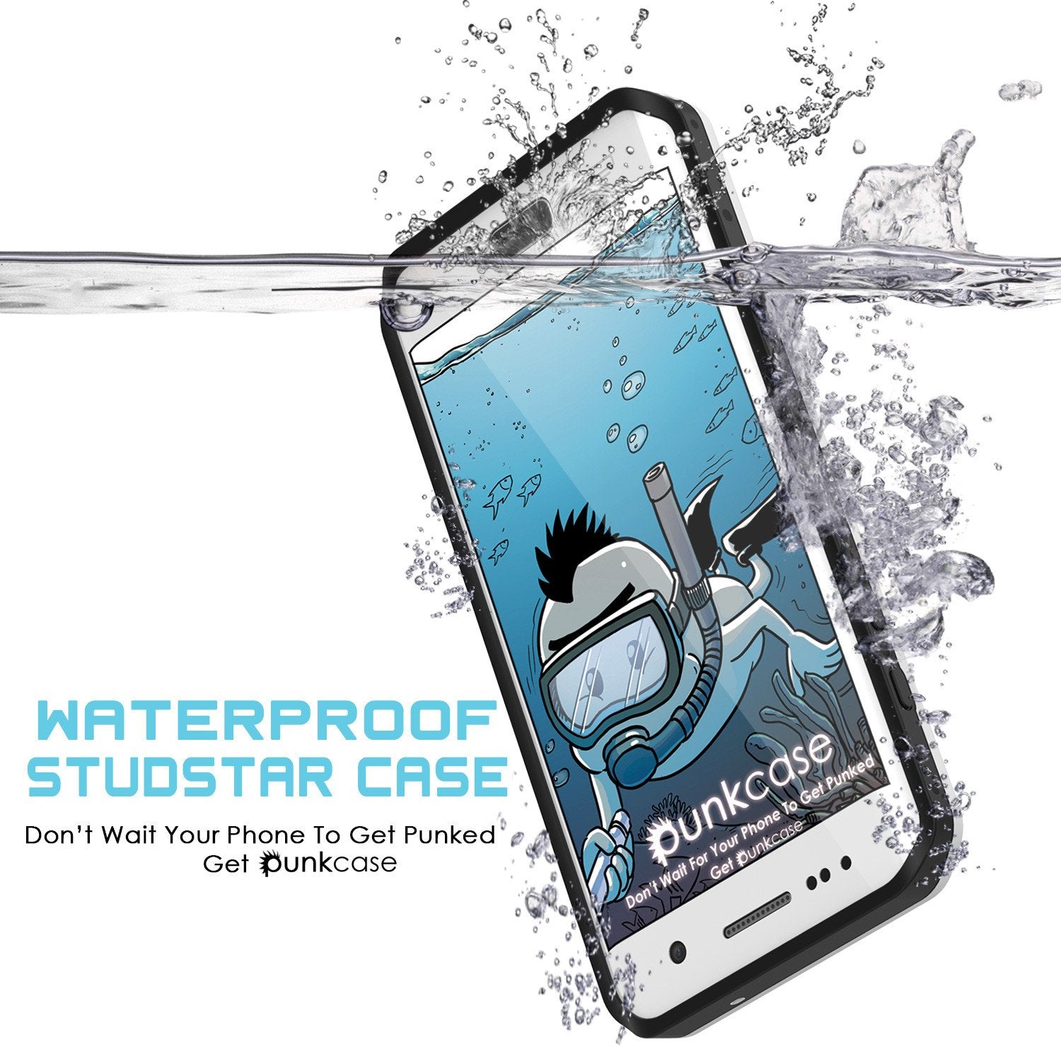 Galaxy S7 EDGE Waterproof Case Punkcase StudStar White Thin 6.6ft Underwater IP68 Shock/Snow Proof