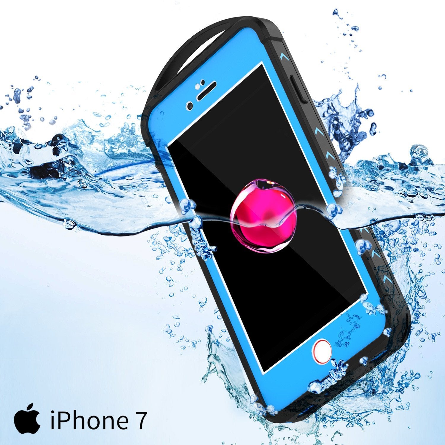 iPhone 8 Waterproof Case, Punkcase ALPINE Series, Light Blue | Heavy Duty Armor Cover