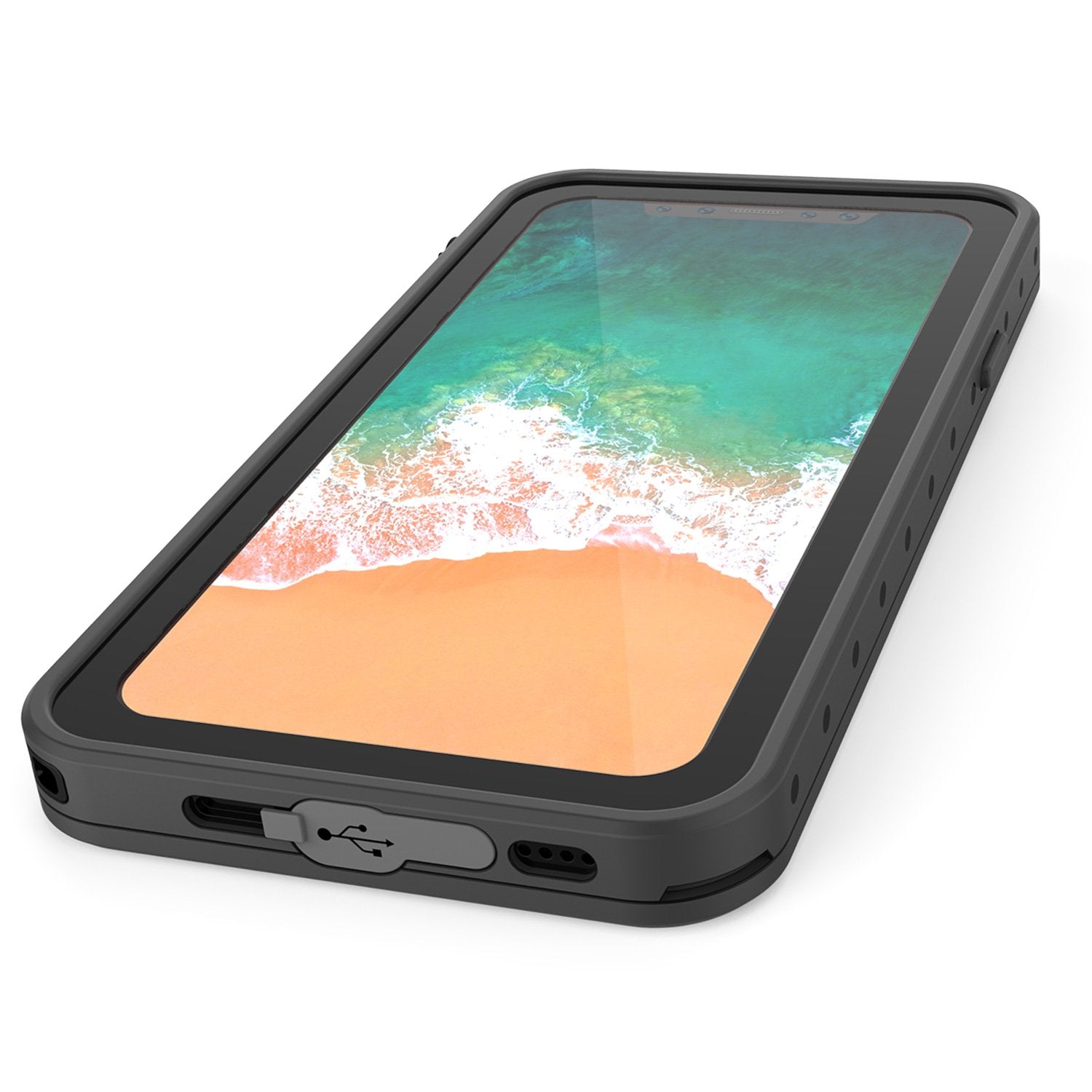 iPhone X Waterproof IP68 Case, Punkcase [Clear] [StudStar Series] [Slim Fit] [Dirtproof]