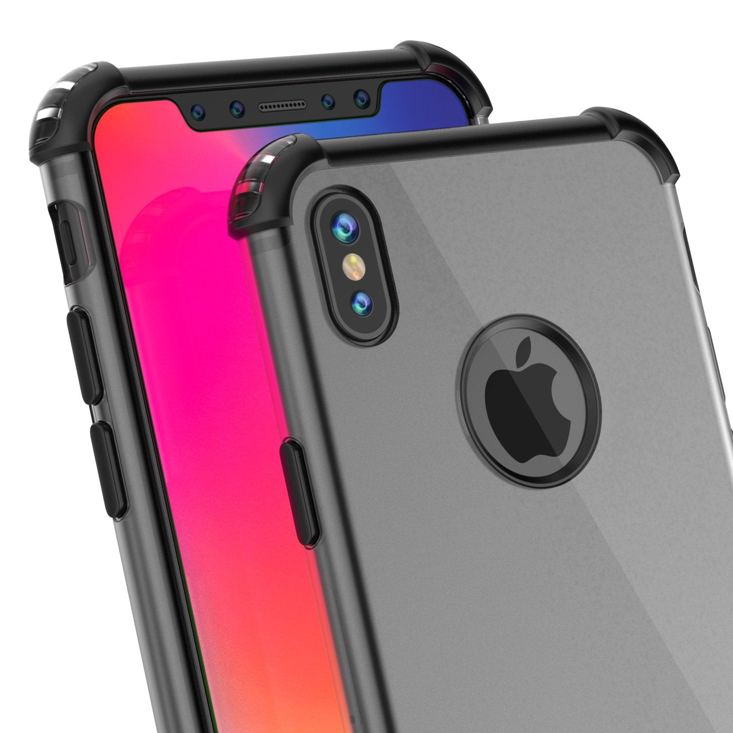 iPhone X Case, Punkcase BLAZE Black Series Protective Cover W/ PunkShield Screen Protector