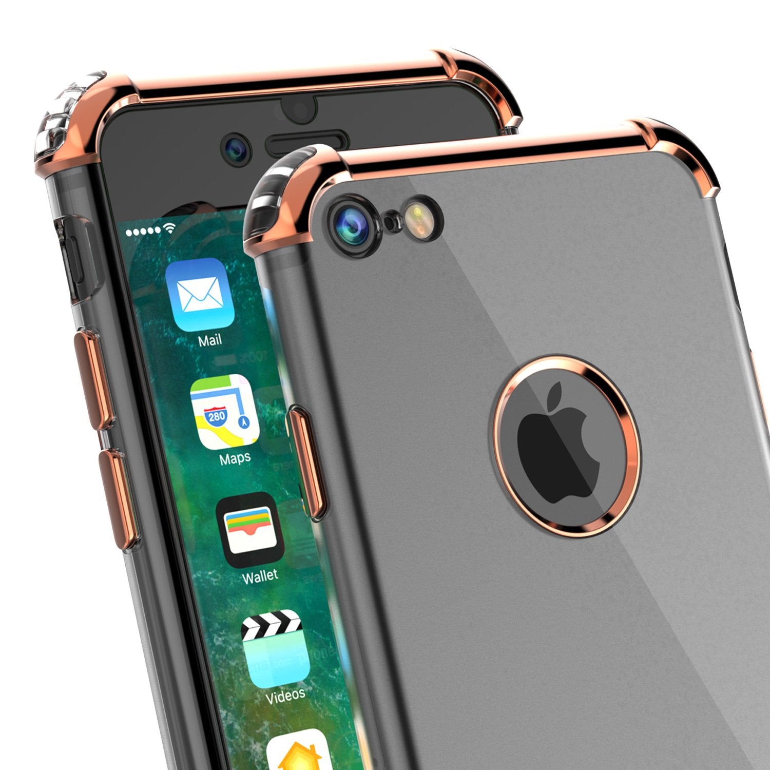 iPhone 8 Case, Punkcase [BLAZE ROSEGOLD SERIES] Protective Cover W/ PunkShield Screen Protector