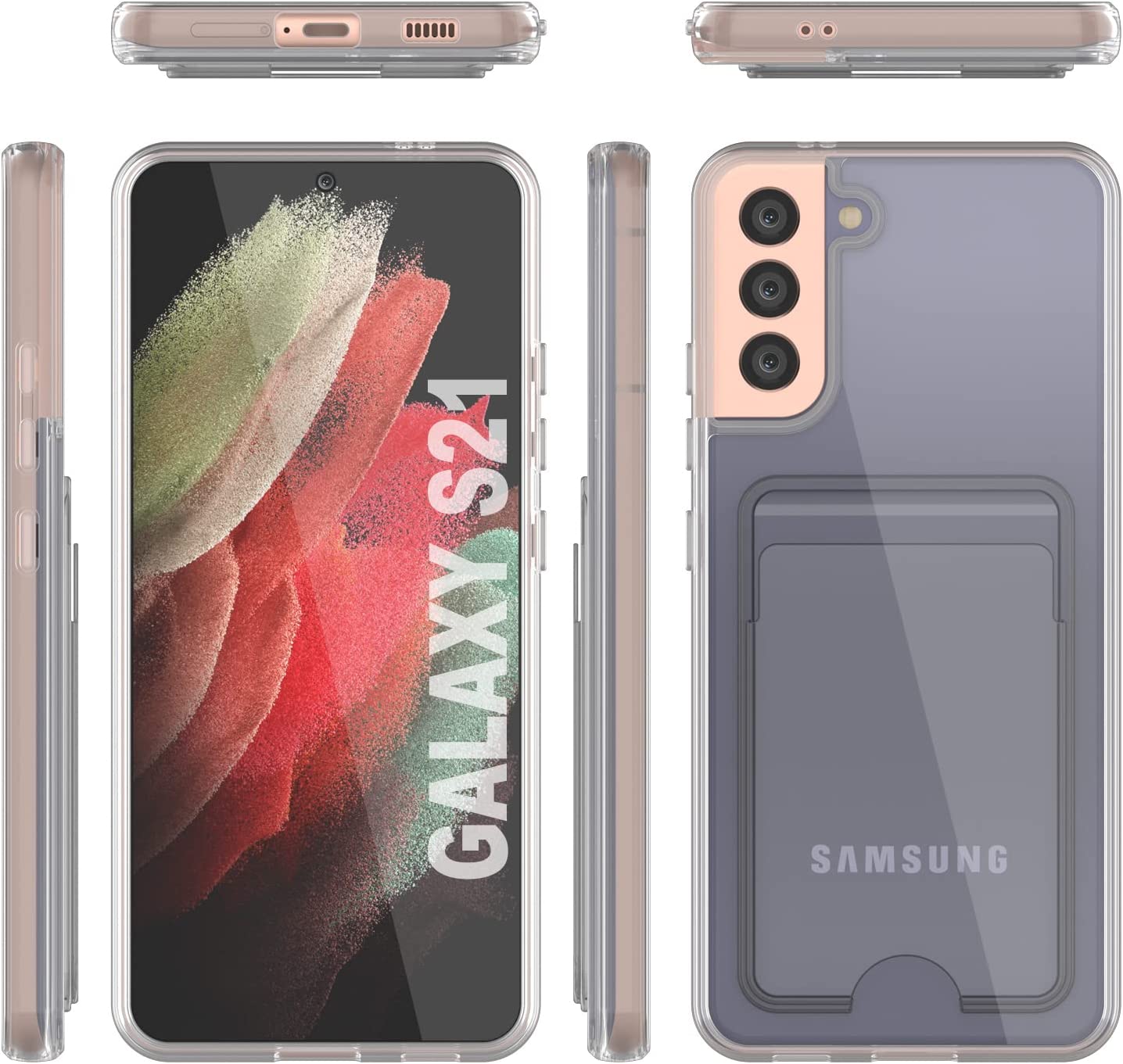 Galaxy S24 Card Holder Case [Crystal CardSlot Series] [Slim Fit] [Black]
